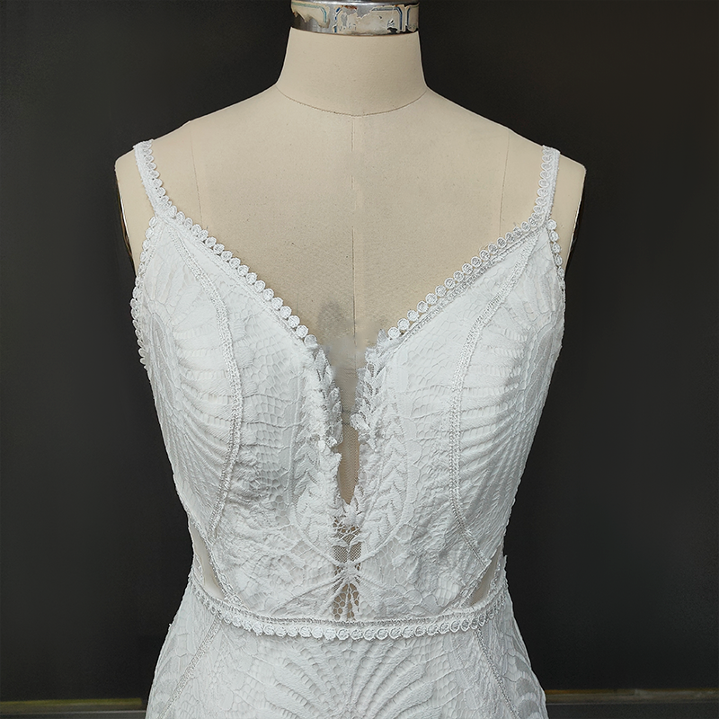 Botanical Illusion Fit-and-Flare Wedding Dress