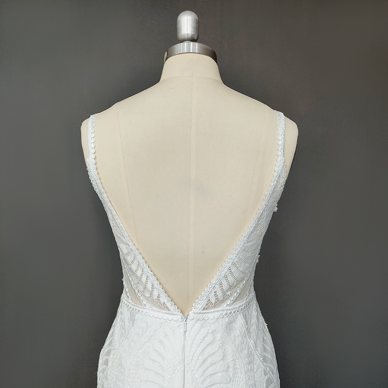 Botanical Illusion Fit-and-Flare Wedding Dress