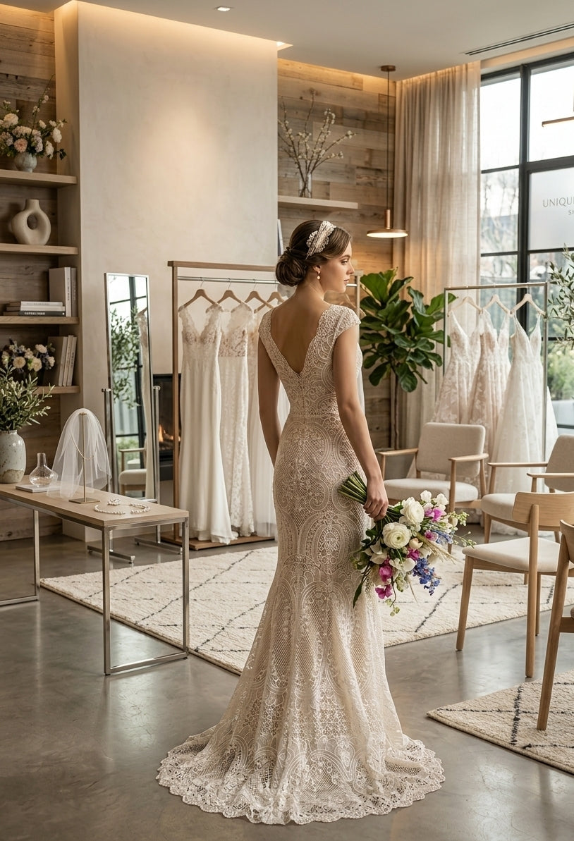 Vintage Grace Lace Mermaid Gown
