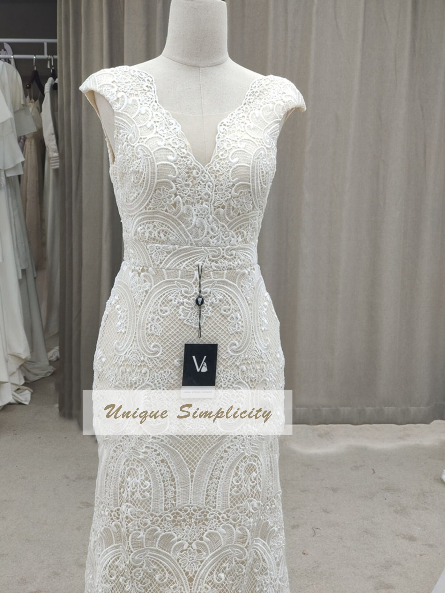 Vintage Grace Lace Mermaid Gown