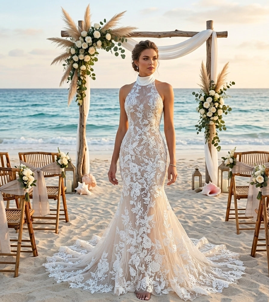 Seraphina Halter Mermaid Gown