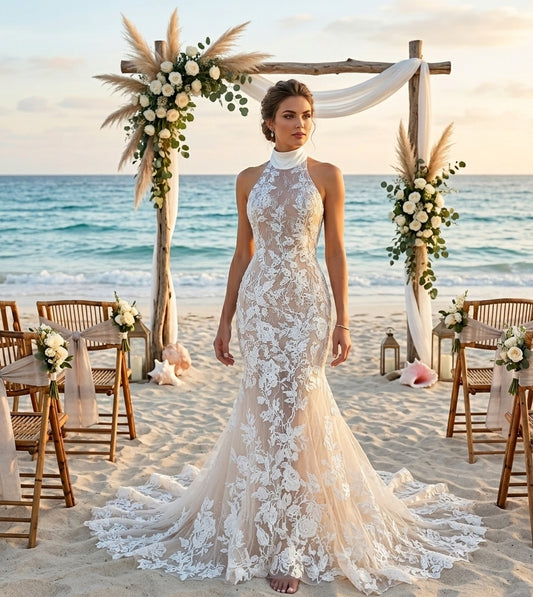 Seraphina Halter Mermaid Gown